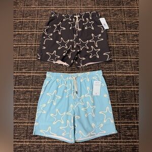 Laguna Men’s Starfish Swim Trunks - Black and Blue